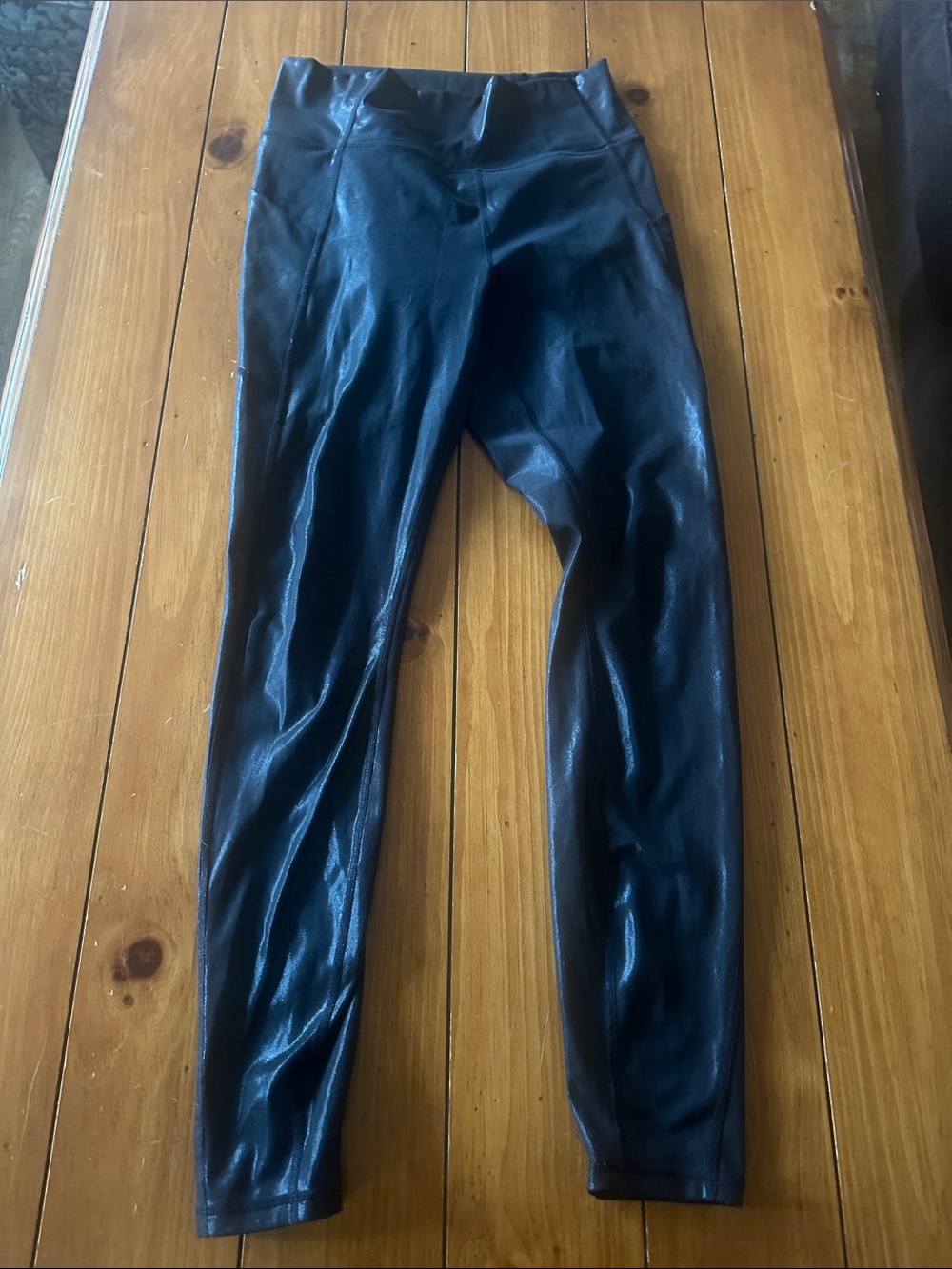 Fabletics Black Faux-Leather Leggings